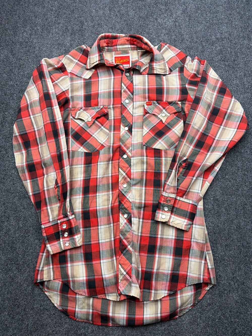 Vintage Ely Plains Pearl Snap Western Shirt Size Small